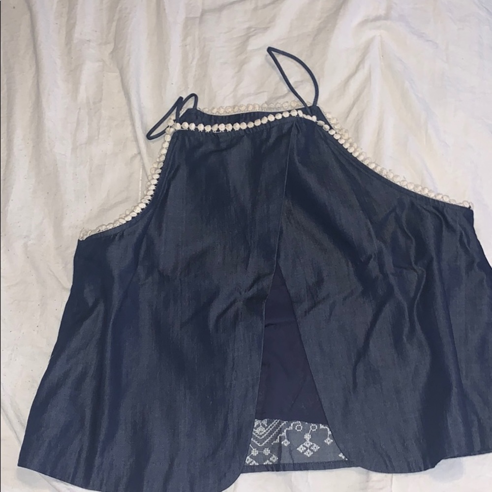Open Back Jean Top - Picture 2 of 2
